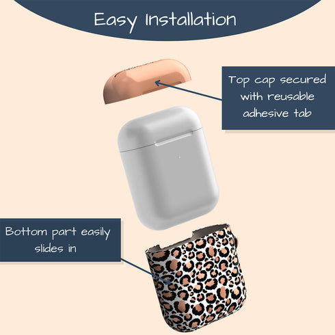 Golden Leopard Personalized Name AirPods Case